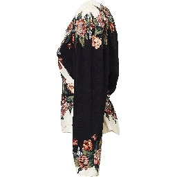Winter Floral Cream Long Sleeve Blouse