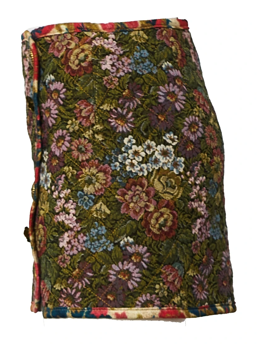 Jacquard Arabesque Cream Matelasse Mini Skirt