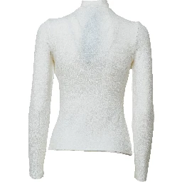 Off-White Long Sleeve Flower Top