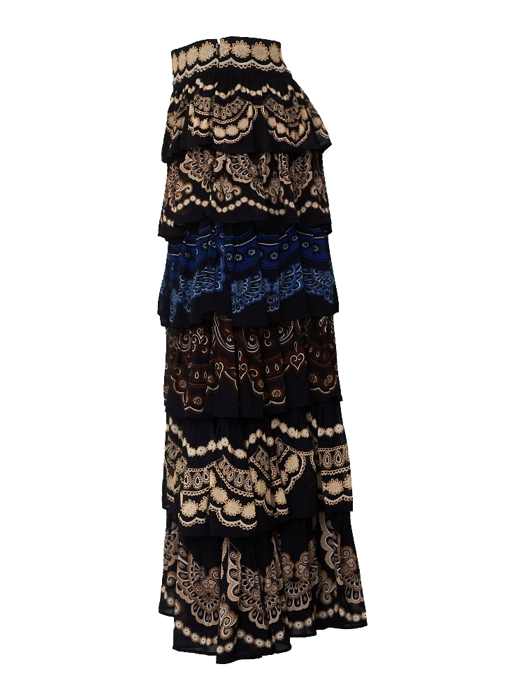 Nicole Black Ruffled Maxi Skirt alternative