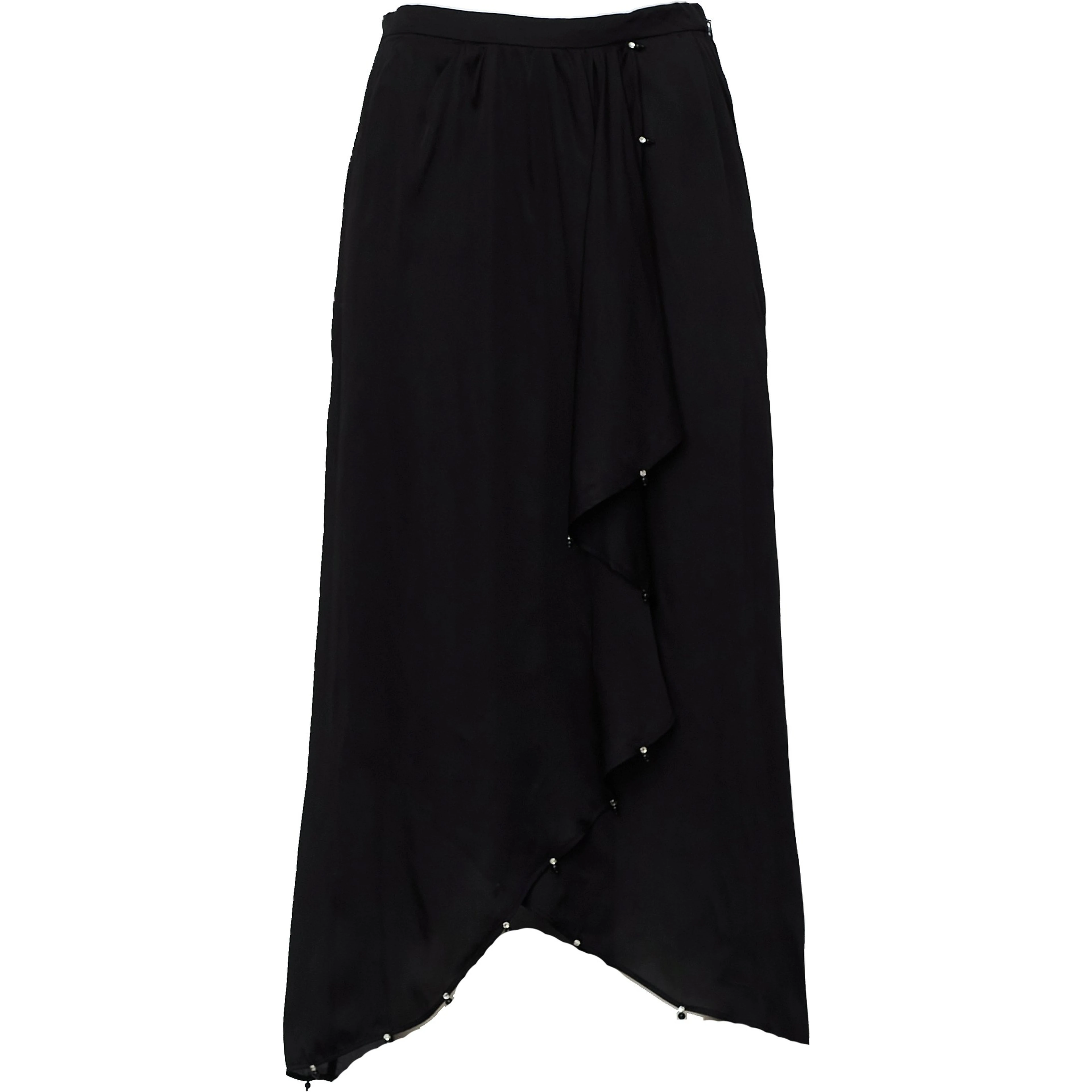 Vanille Festive Beaded Satin Skirt