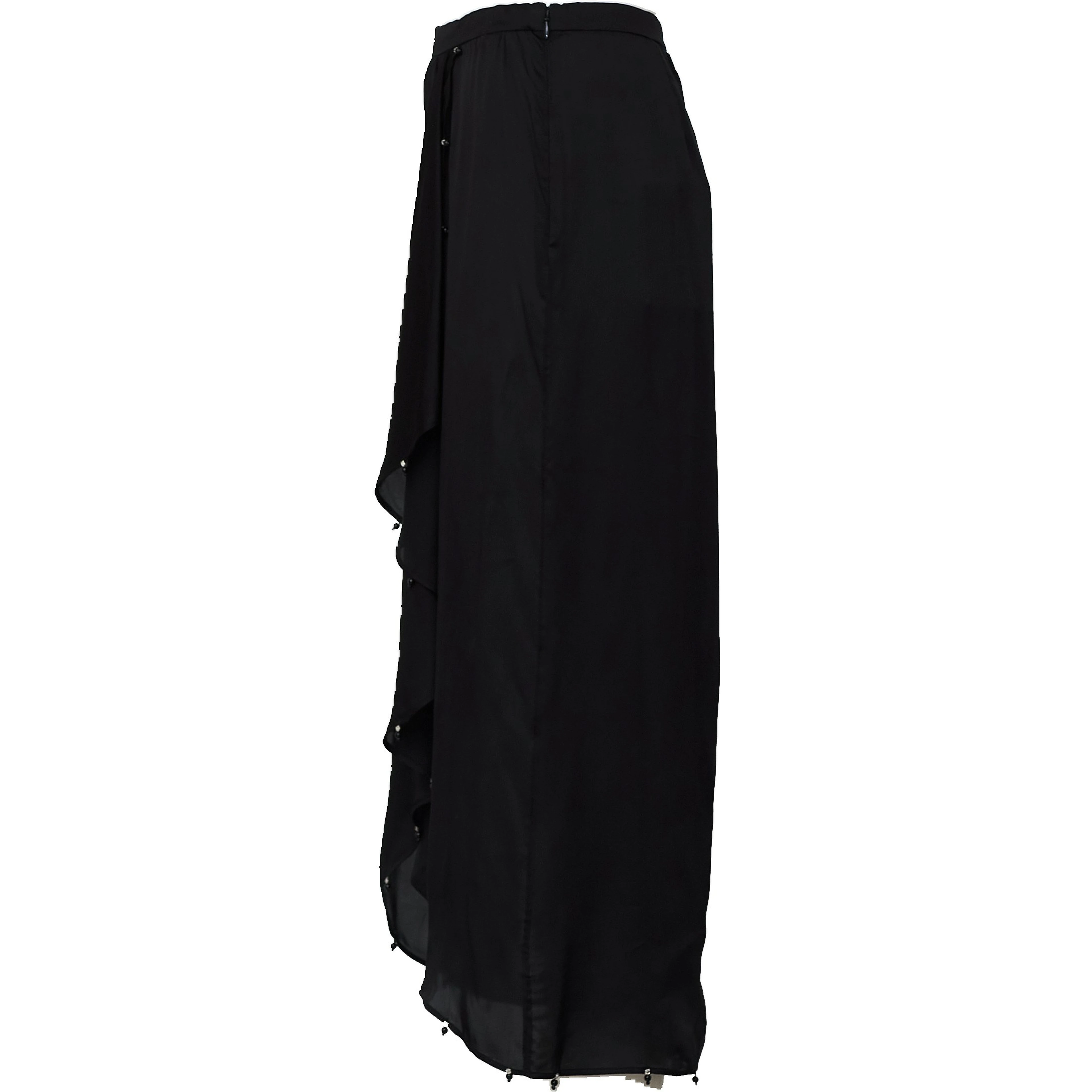 Vanille Festive Beaded Satin Skirt