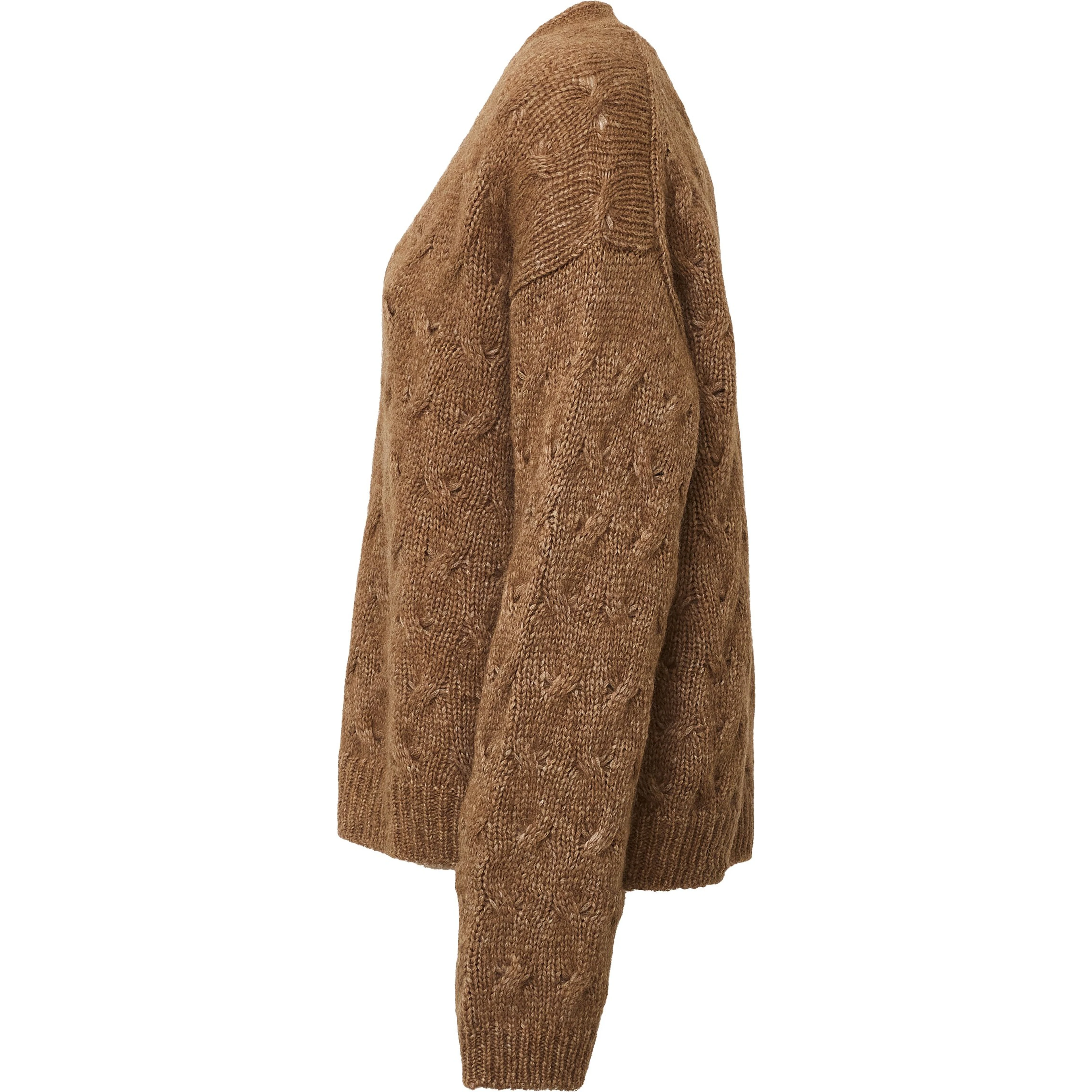 Cardigan Cable Boxy Fluffy