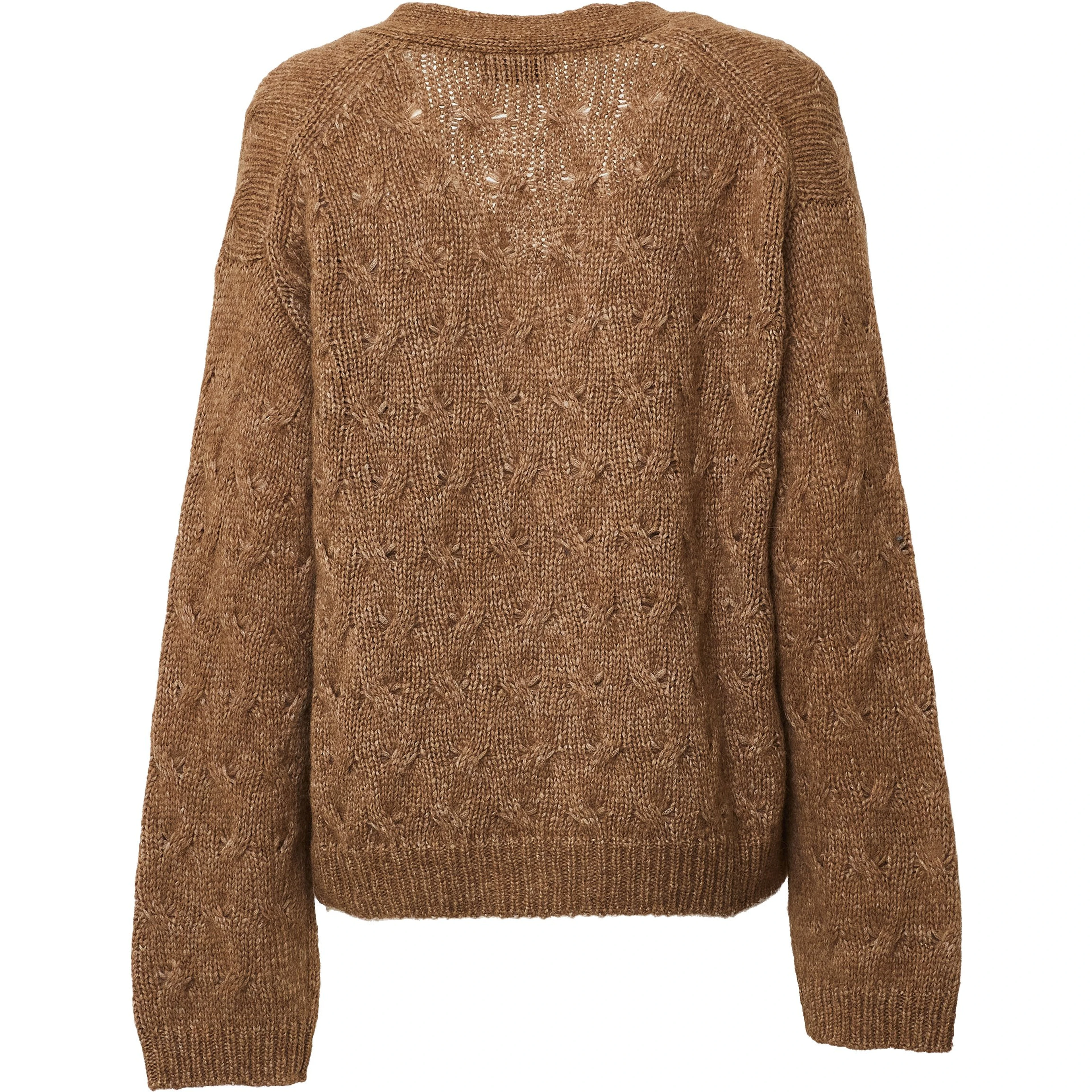 Cardigan Cable Boxy Fluffy