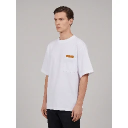 Cotton jersey T-shirt with Intrecciato