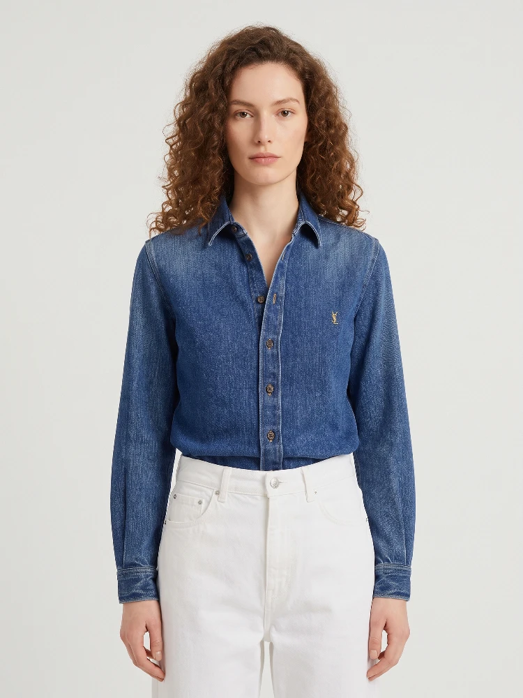 Cassandre denim shirt in Reef Blue
