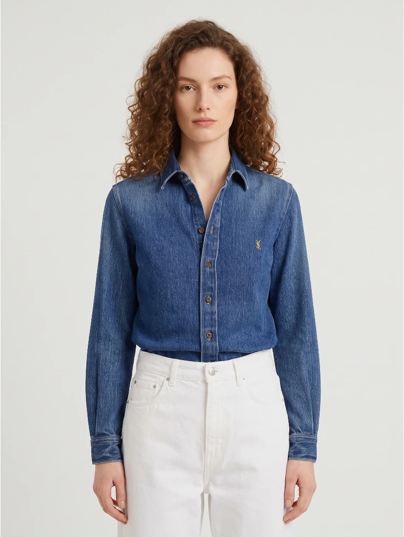 Cassandre denim shirt in Reef Blue