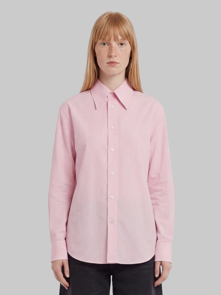 Striped viscose blend shirt