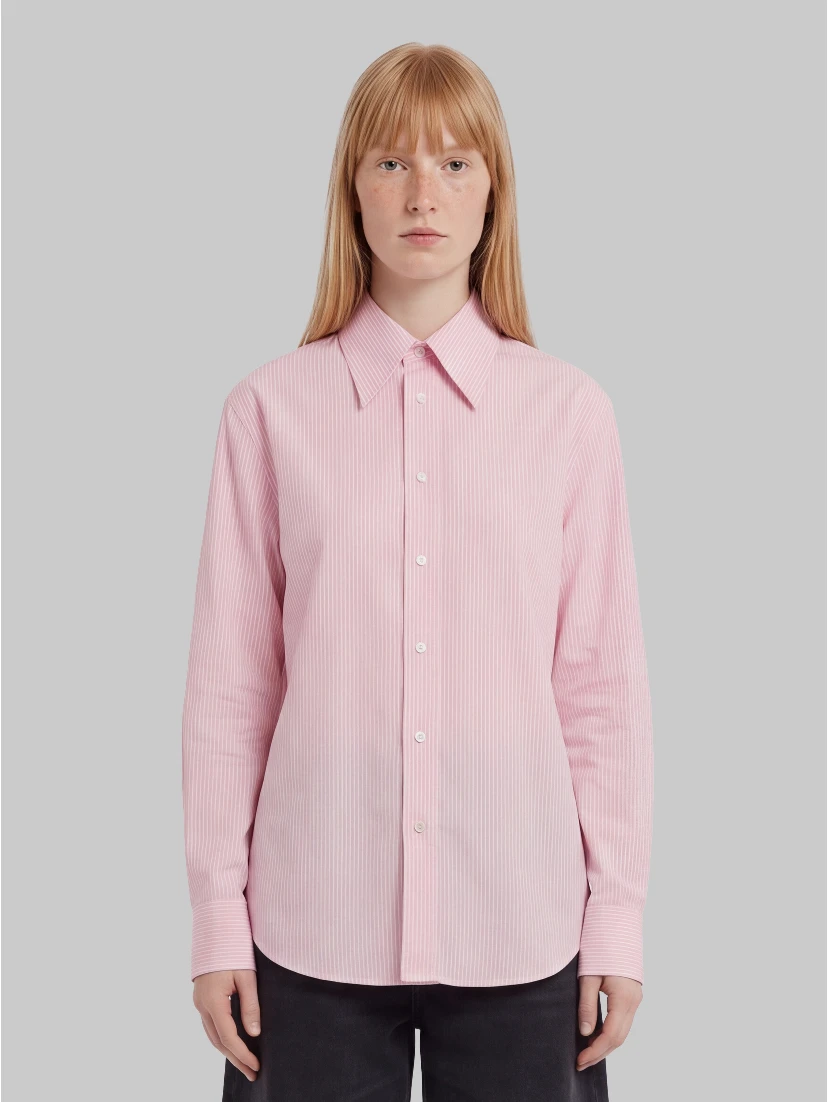Striped viscose blend shirt