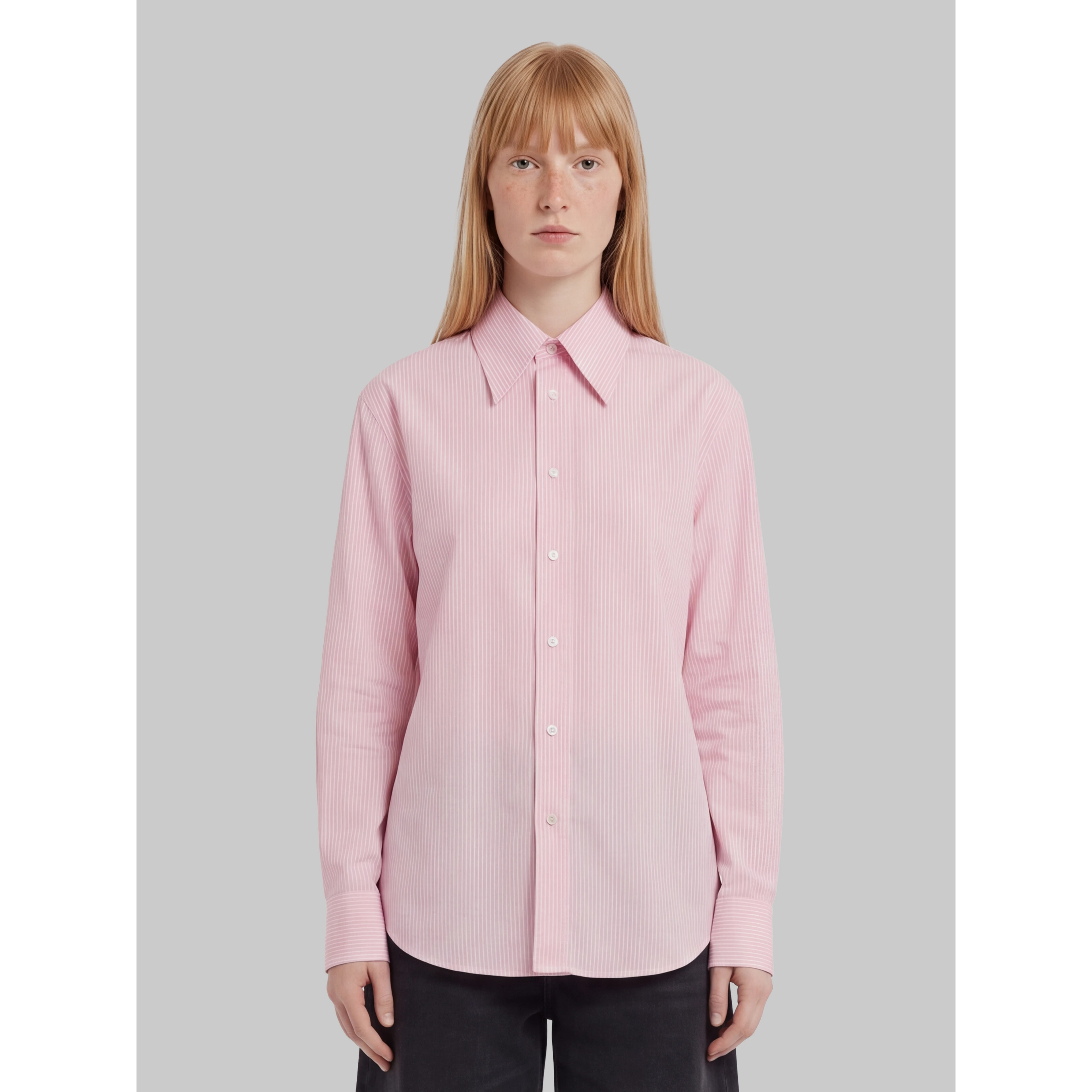 Striped viscose blend shirt