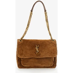 Medium Niki bag in Caramel Cognac suede
