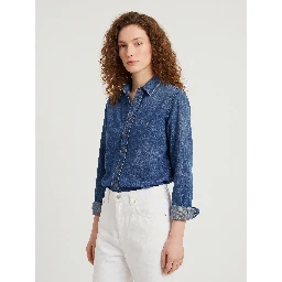 Cassandre denim shirt in Reef Blue