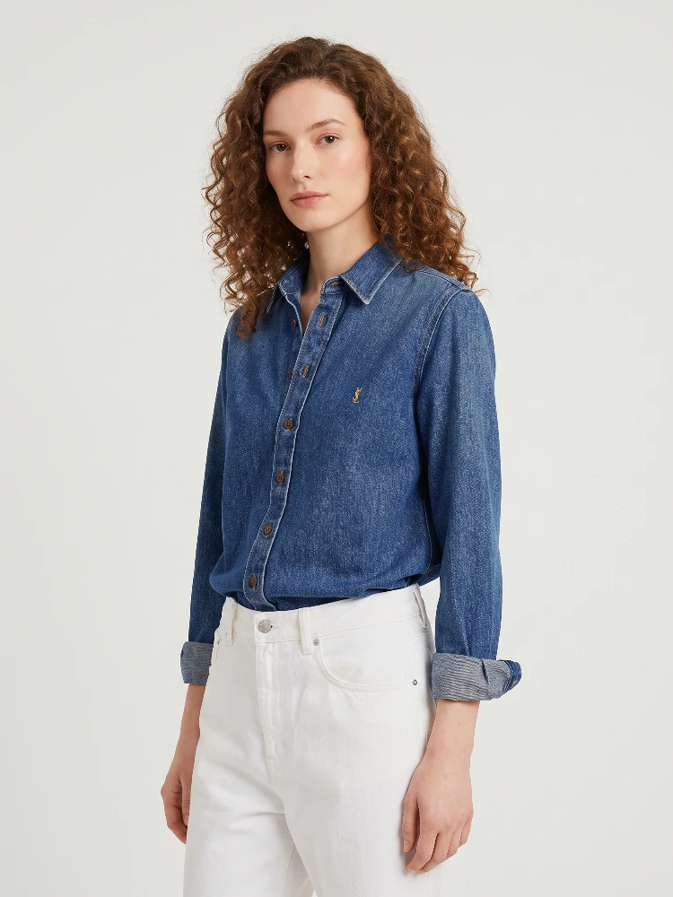Cassandre denim shirt in Reef Blue alternative