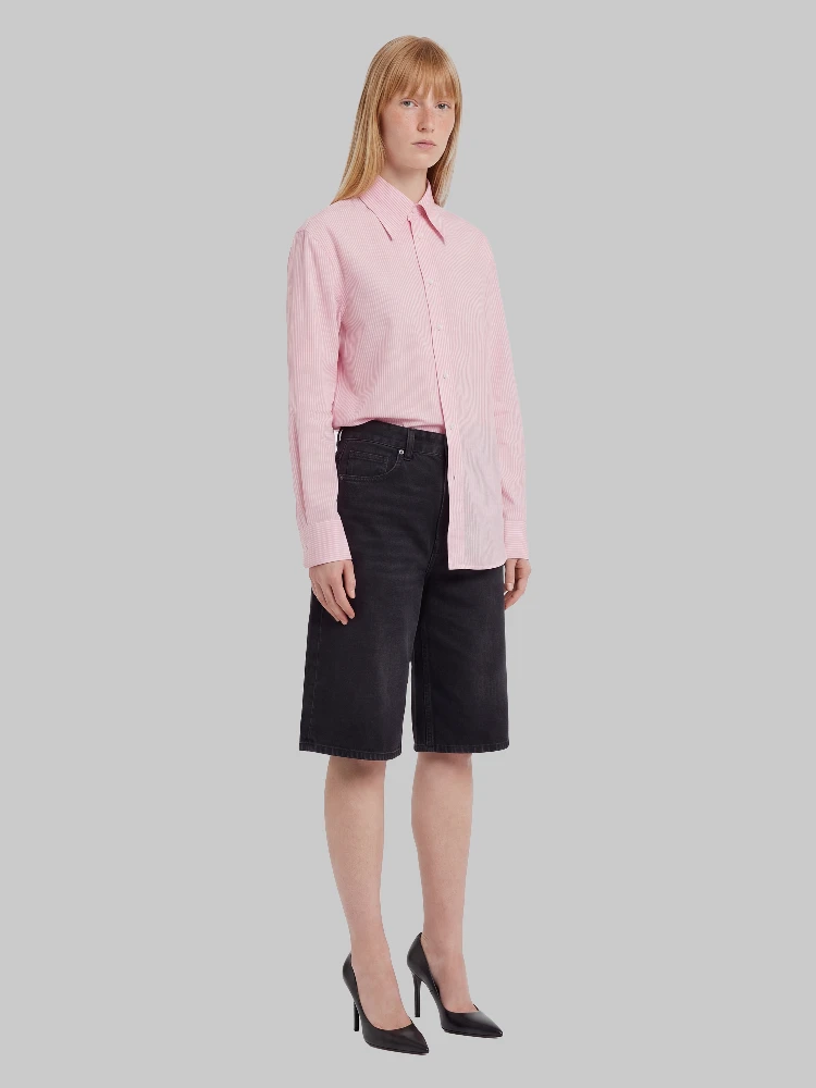 Striped viscose blend shirt alternative