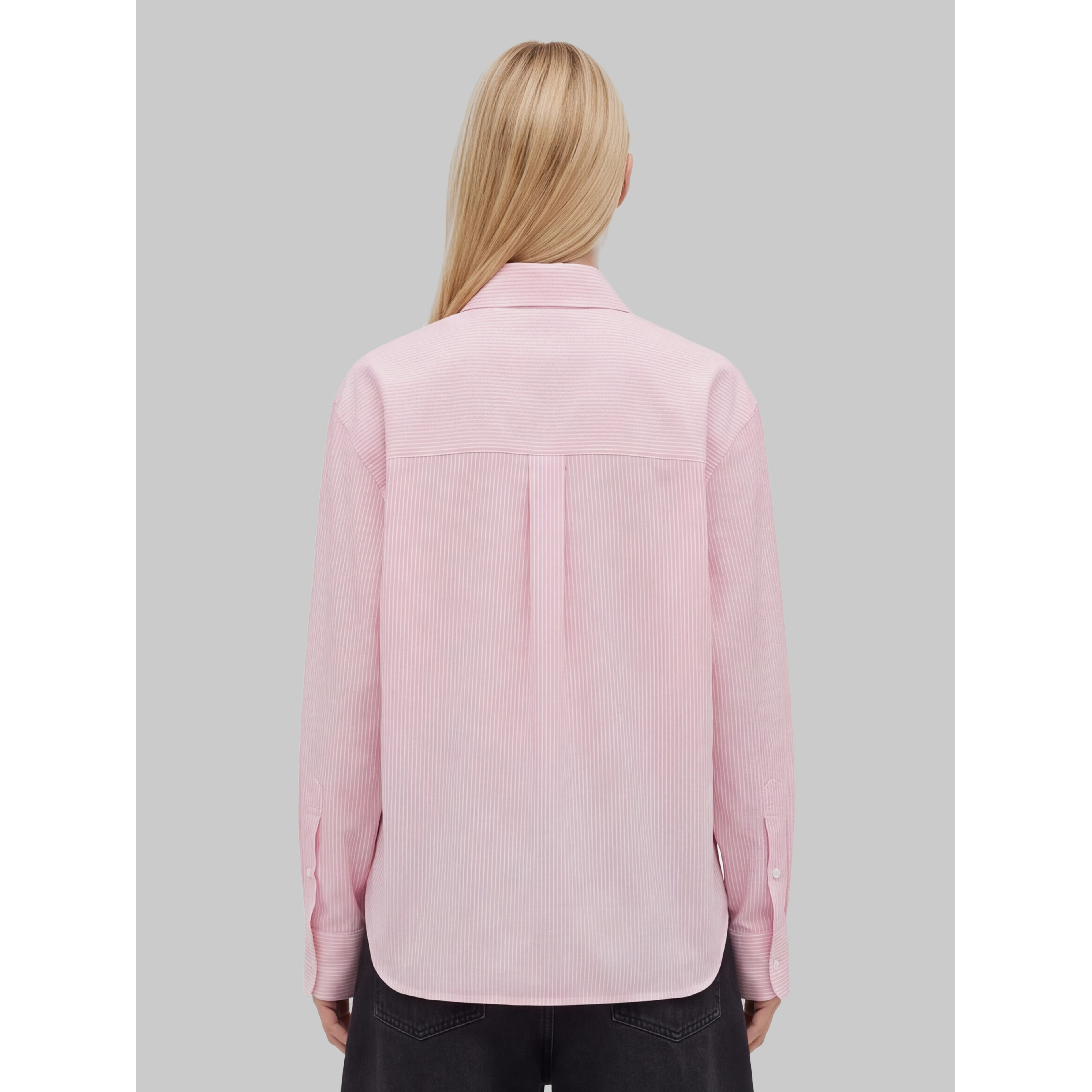 Striped viscose blend shirt