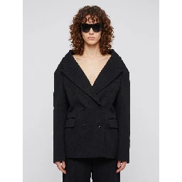 Black wool Stola jacket