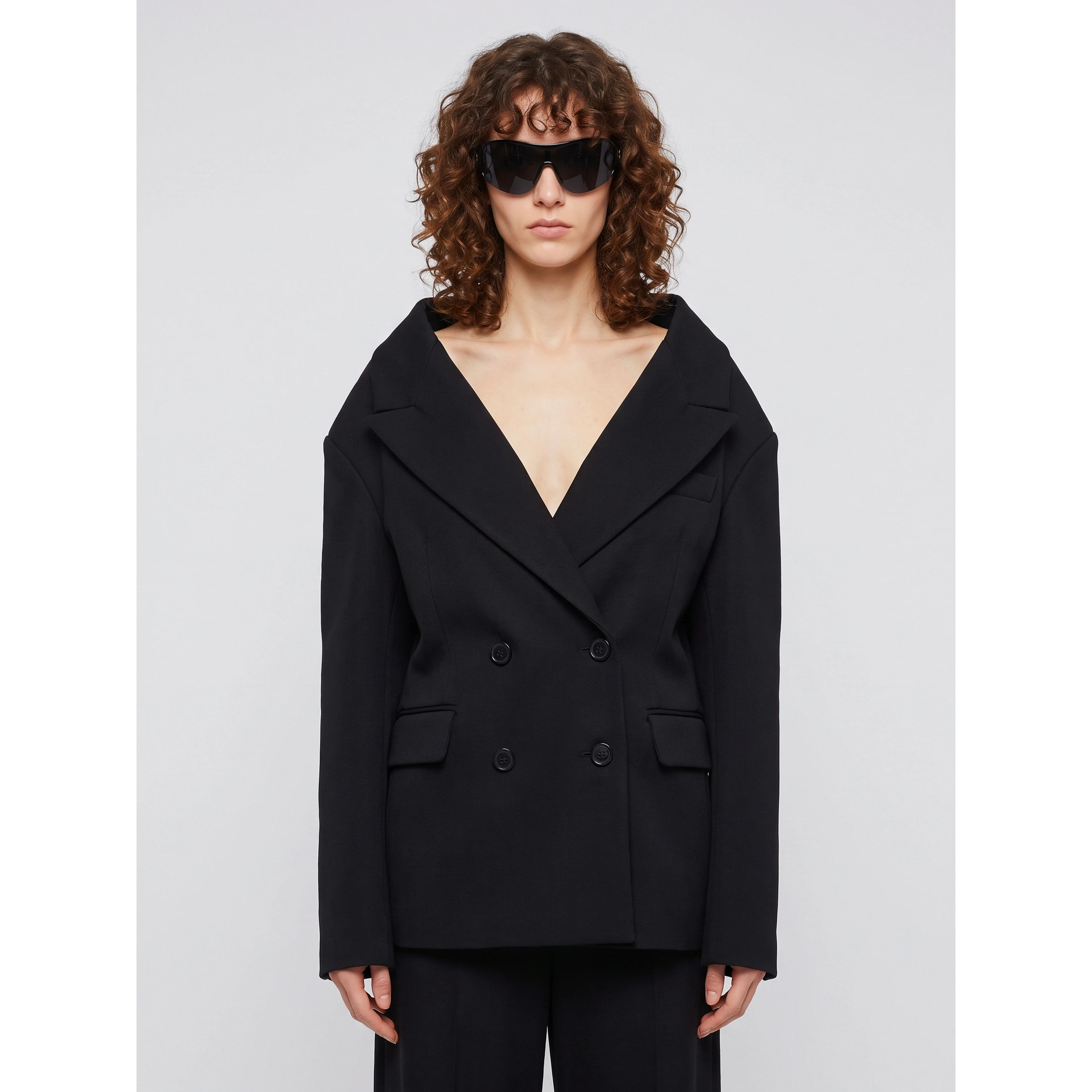 Black wool Stola jacket