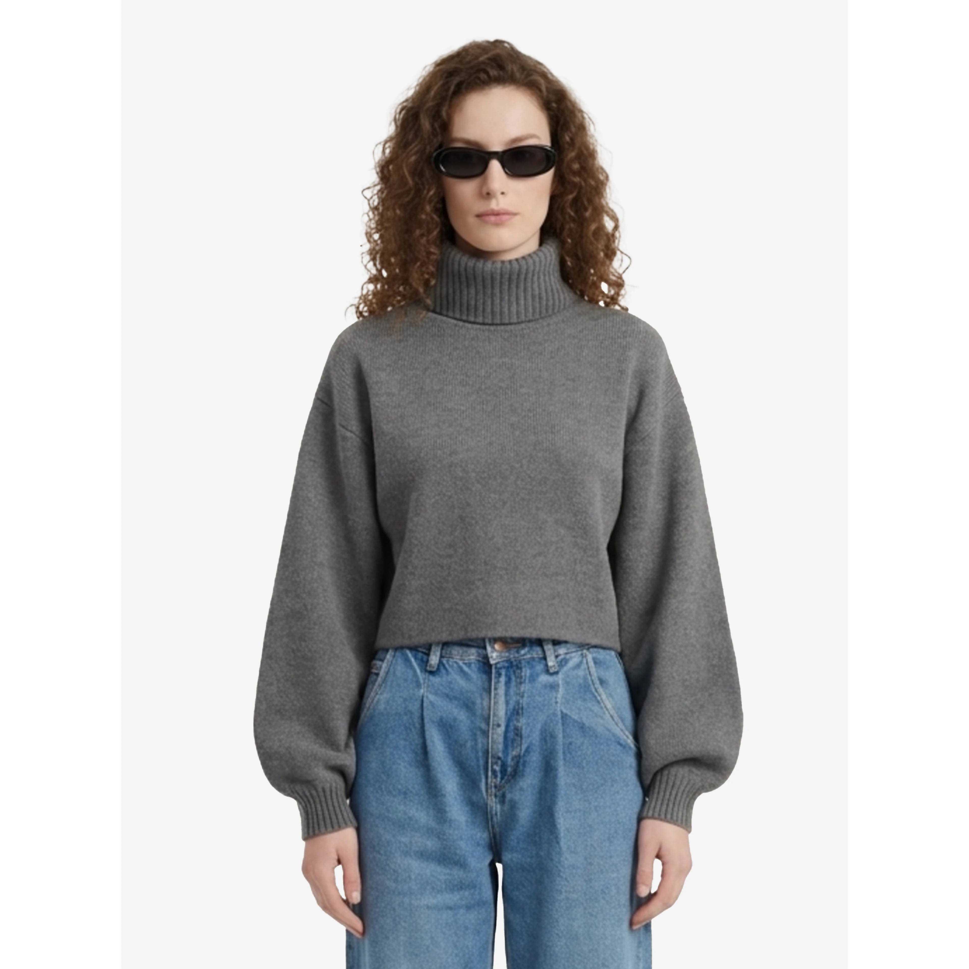 Elly grey turtleneck sweater