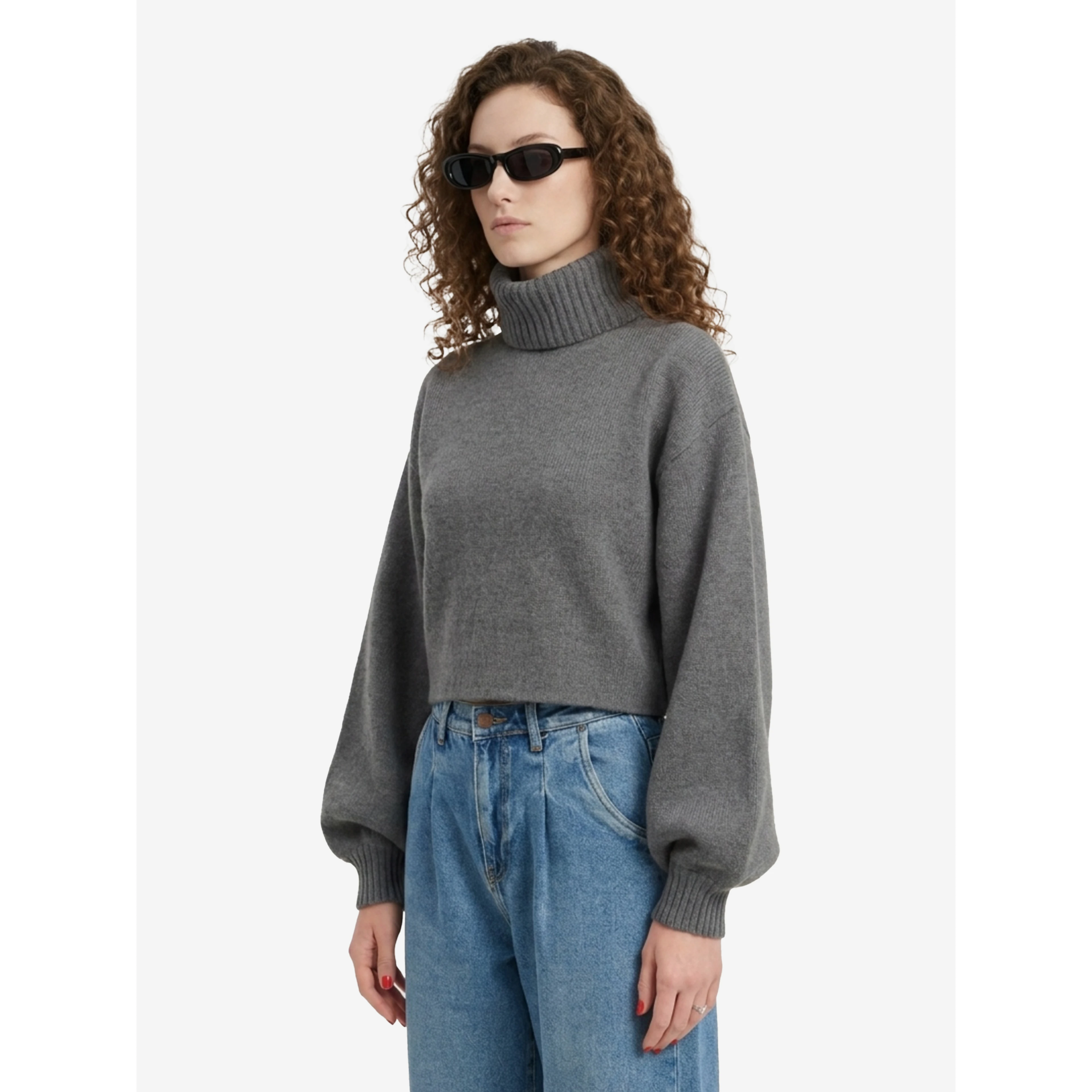 Elly grey turtleneck sweater