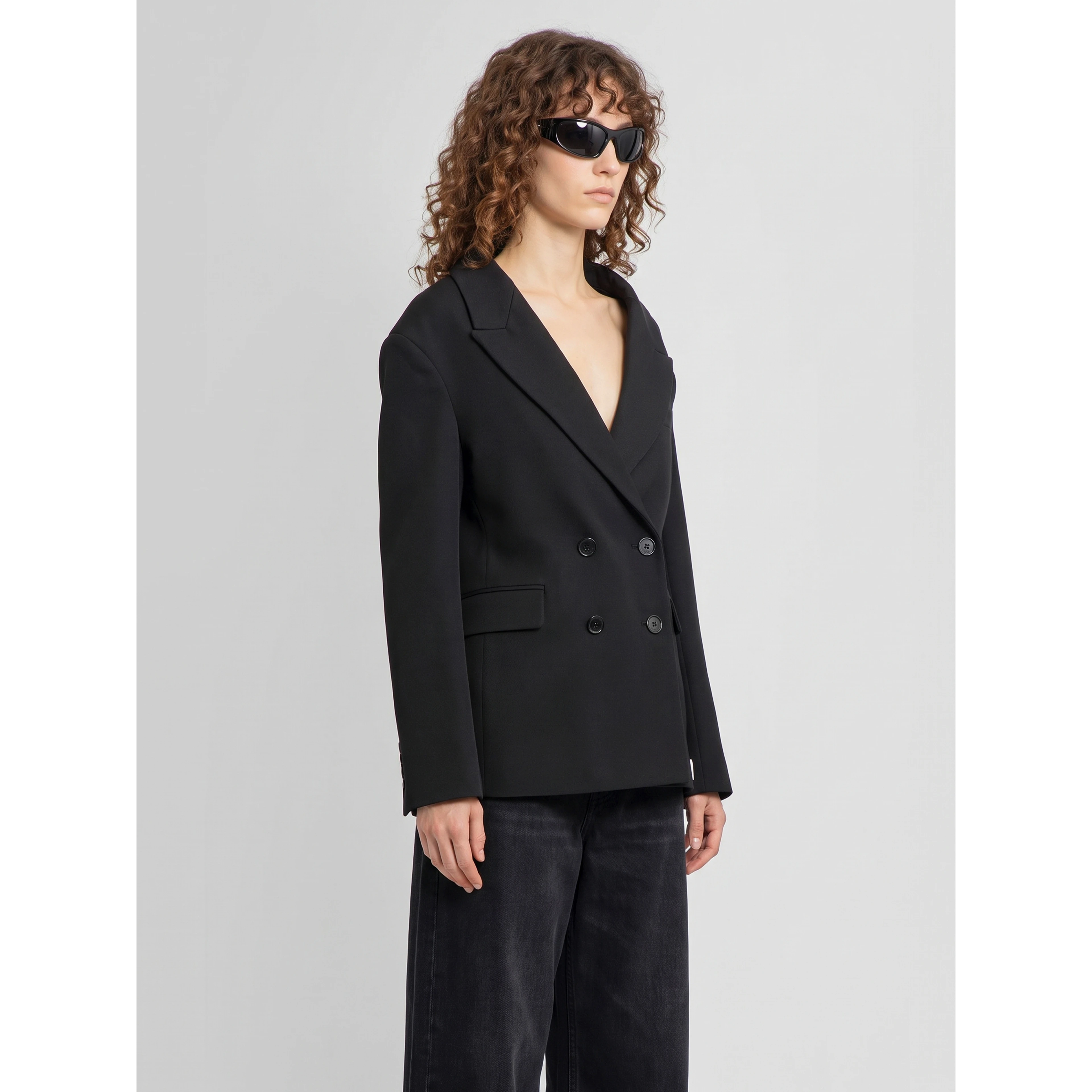 Black wool Stola jacket