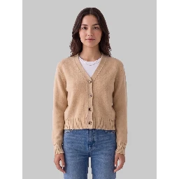 Beige cashmere cardigan