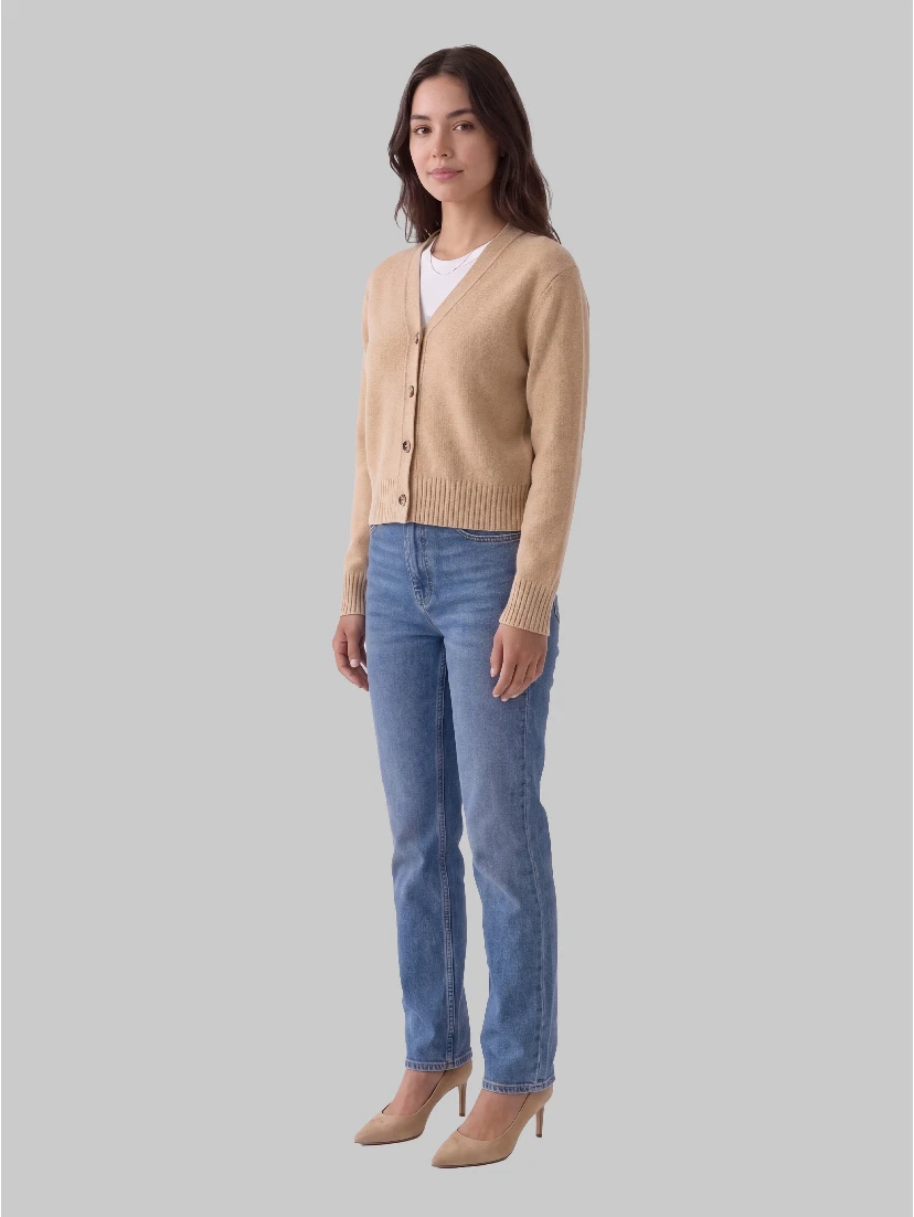 Beige cashmere cardigan