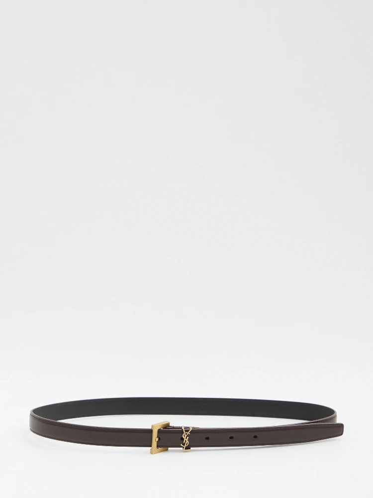 Thin Cassandre belt in Red Tan