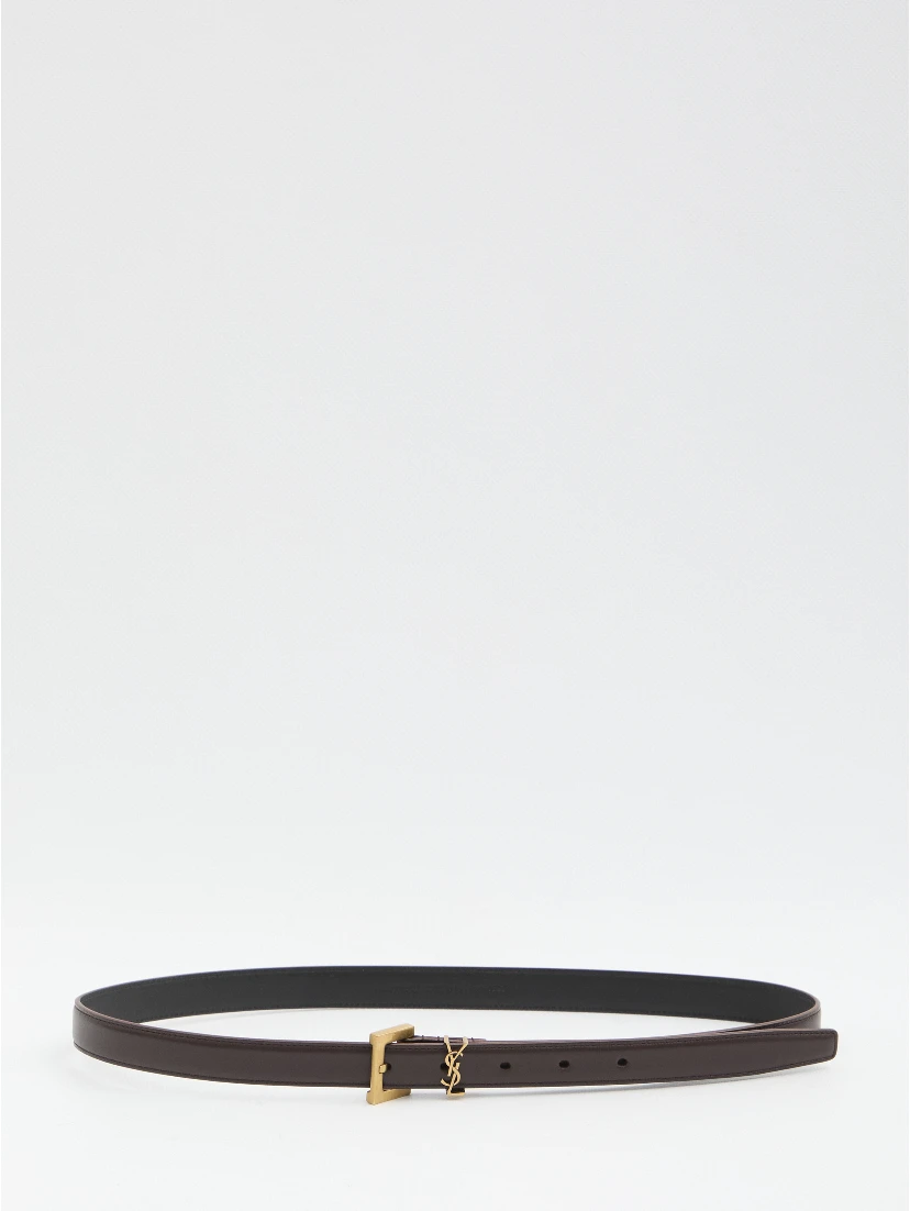 Thin Cassandre belt in Red Tan