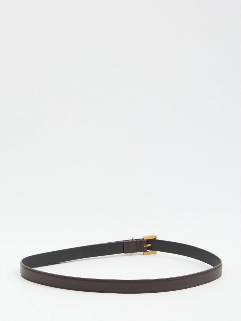 Thin Cassandre belt in Red Tan