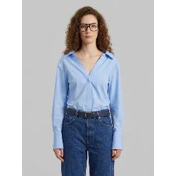 Mela light blue fitted shirt