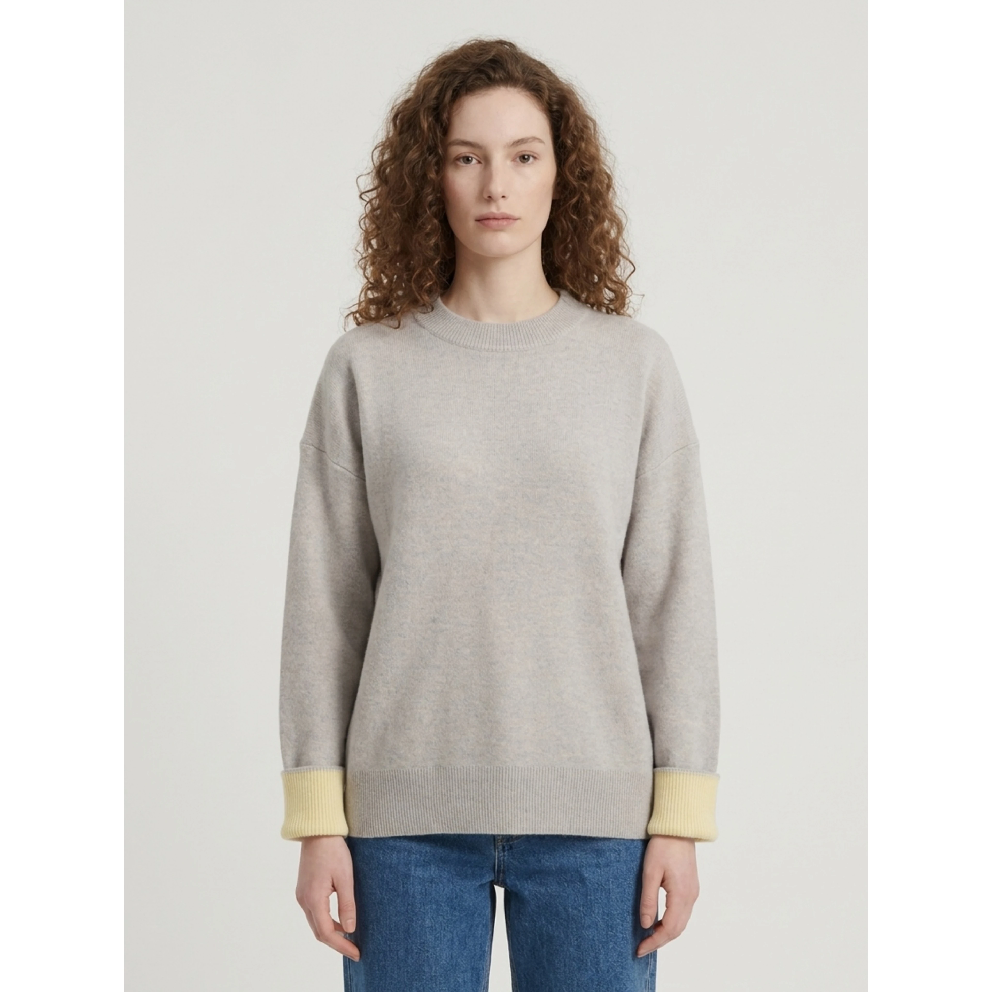 Hana light grey wool sweater