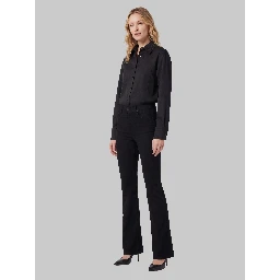 Wool shirt with Intrecciato collar
