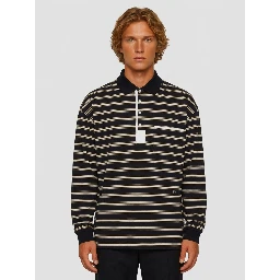 Striped cotton polo shirt