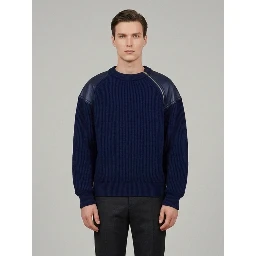 English rib wool and cashmere sweater