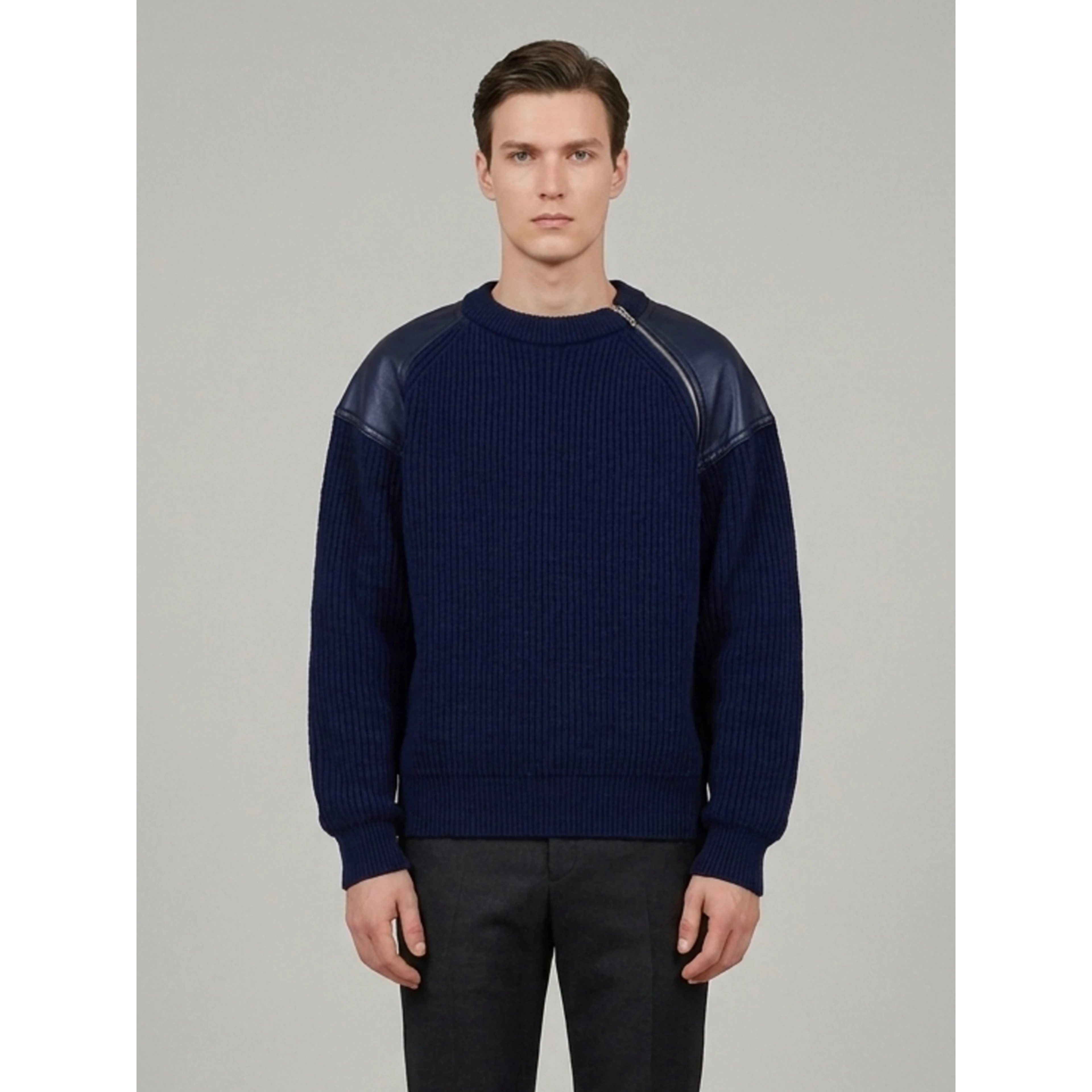English rib wool and cashmere sweater