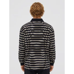 Striped cotton polo shirt
