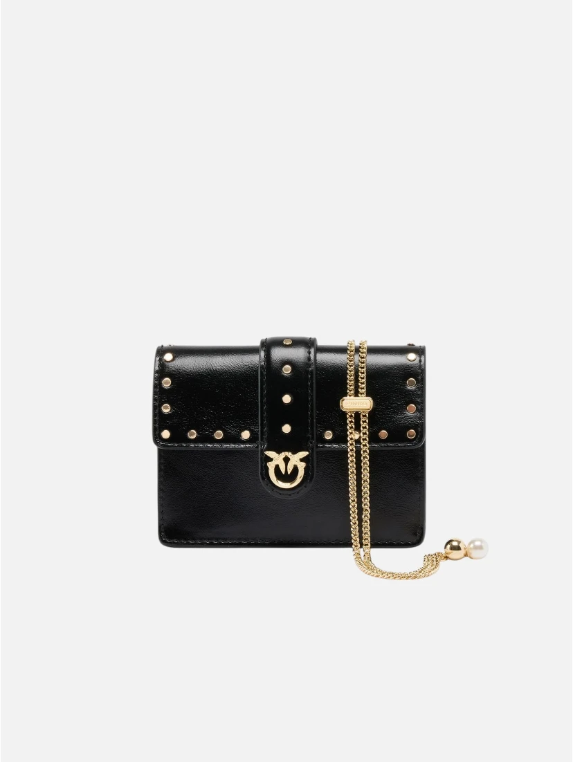 PINKO LOVE POCKET STUDS card holder