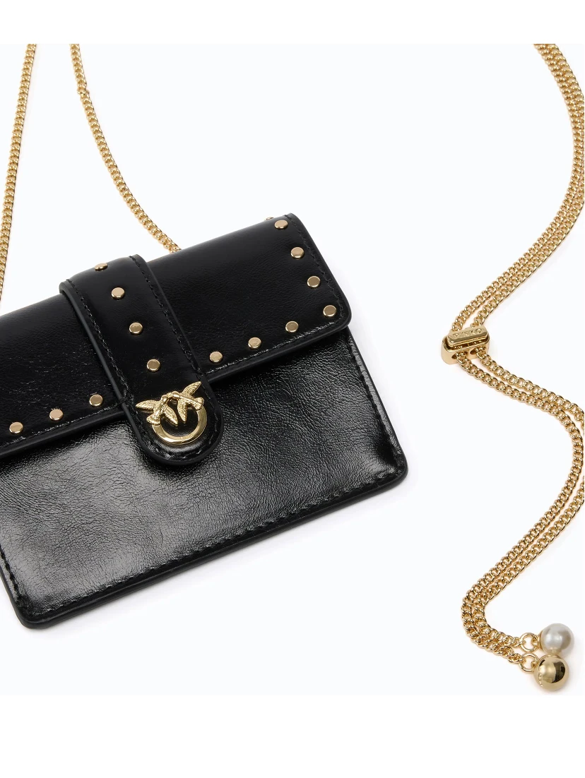 PINKO LOVE POCKET STUDS card holder