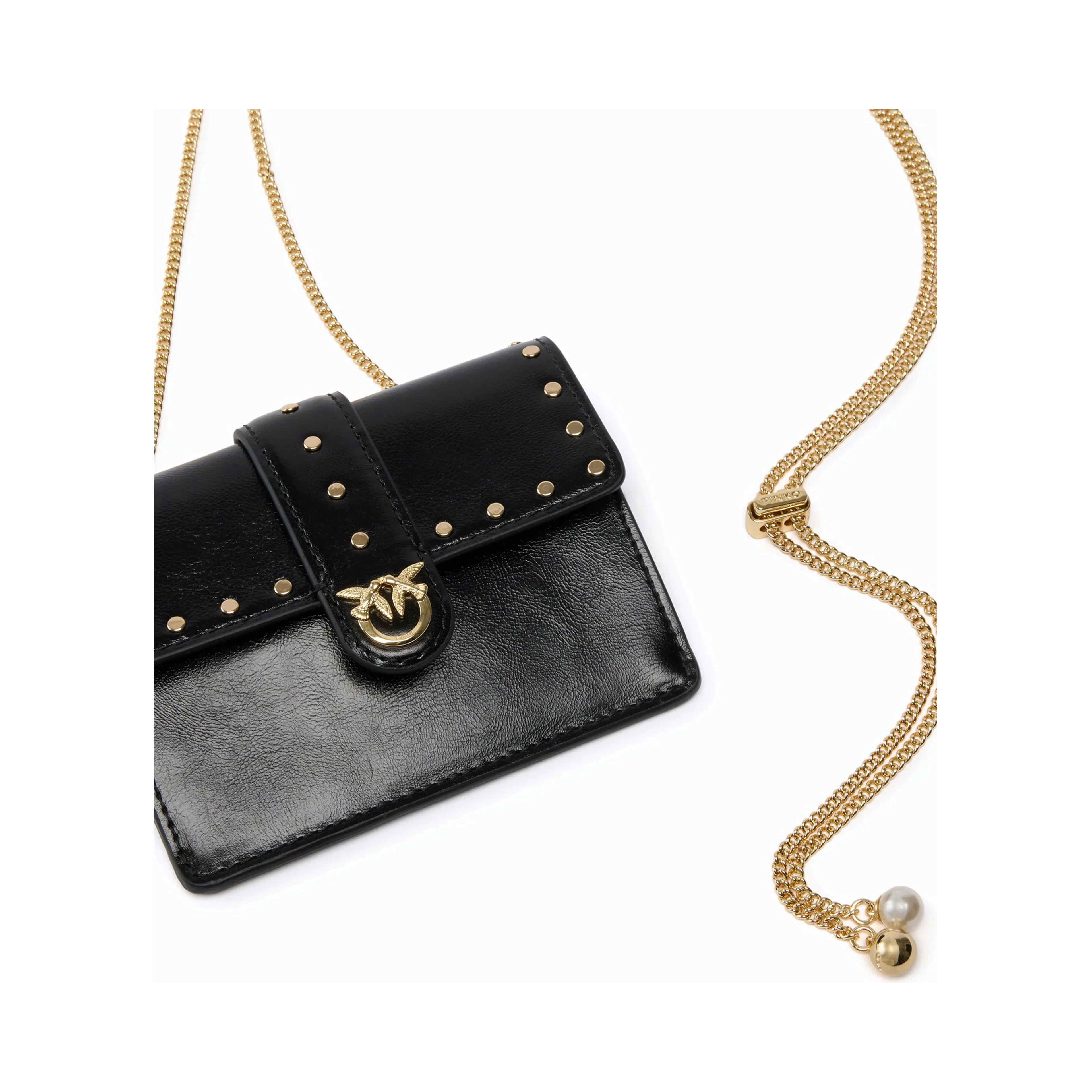 PINKO LOVE POCKET STUDS card holder
