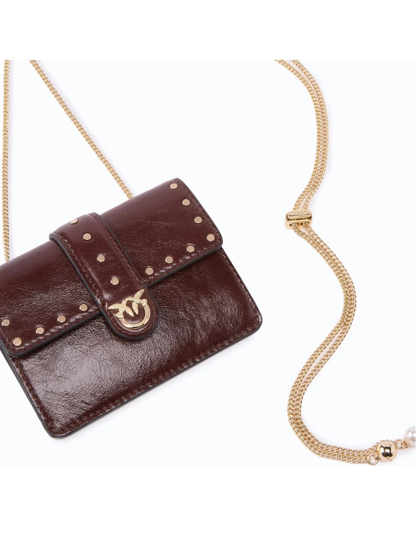 PINKO LOVE POCKET STUDS card holder
