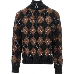 Argyle wool sweater