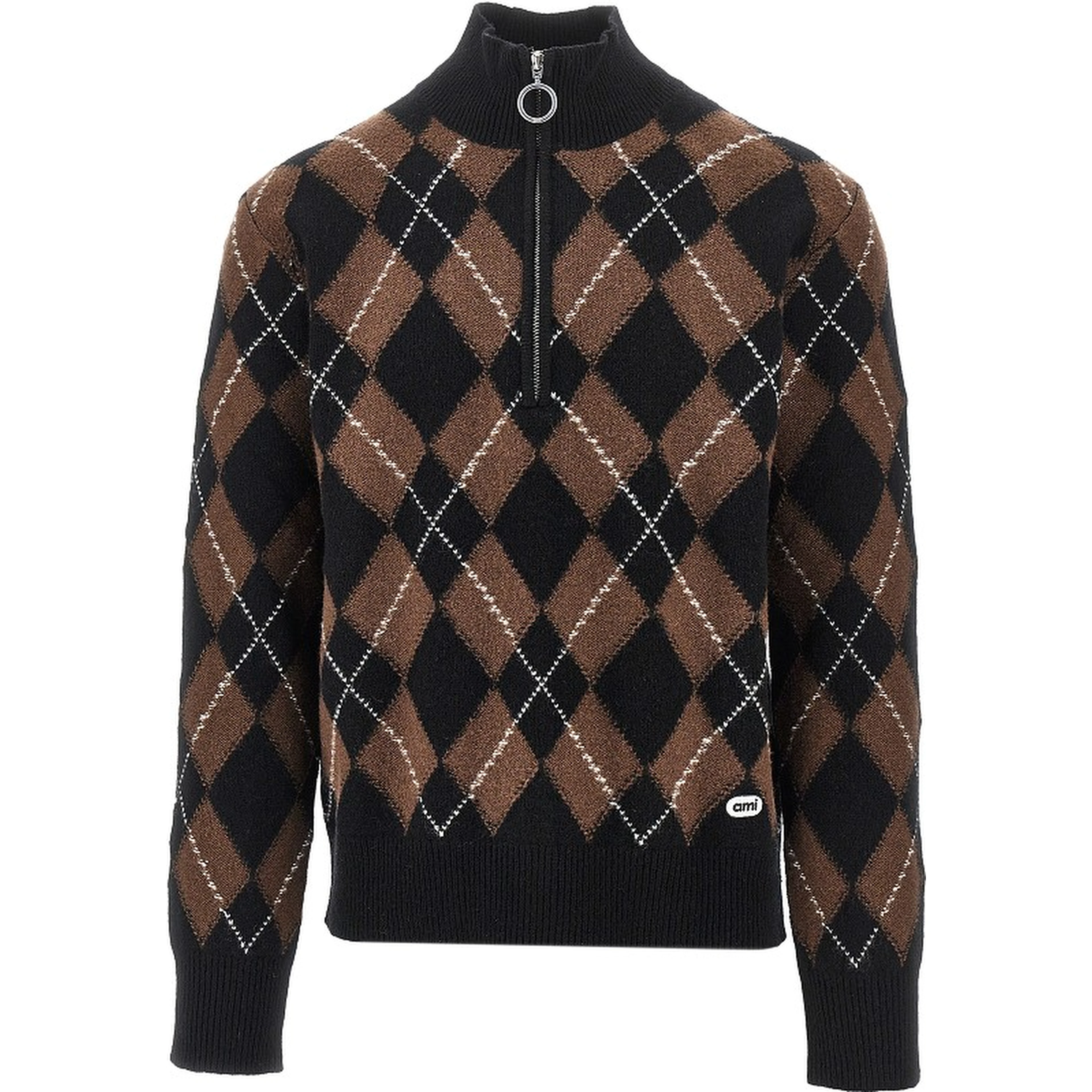 Argyle wool sweater