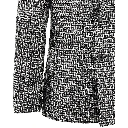 Houndstooth wool double-breasted jacket