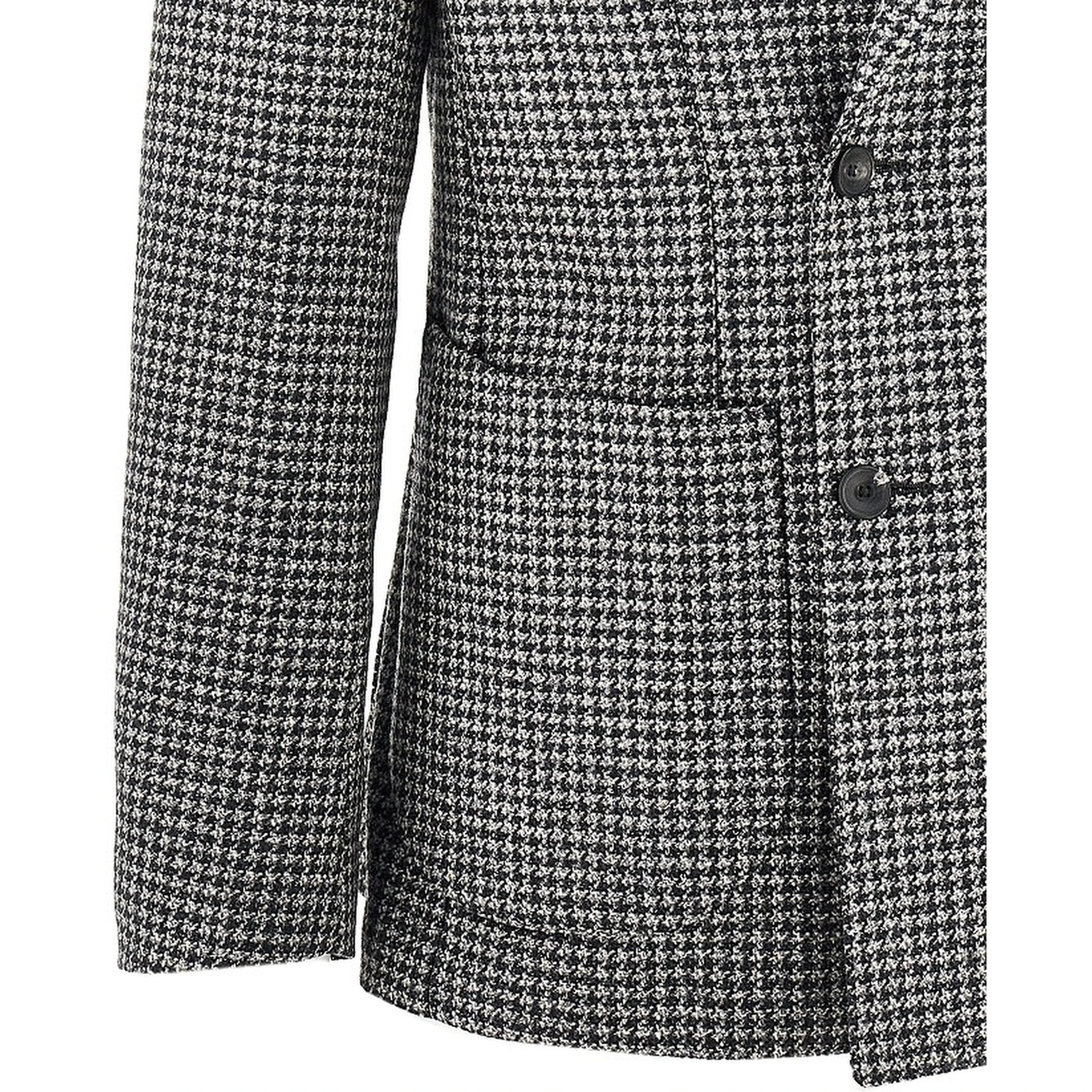 Houndstooth wool double-breasted jacket