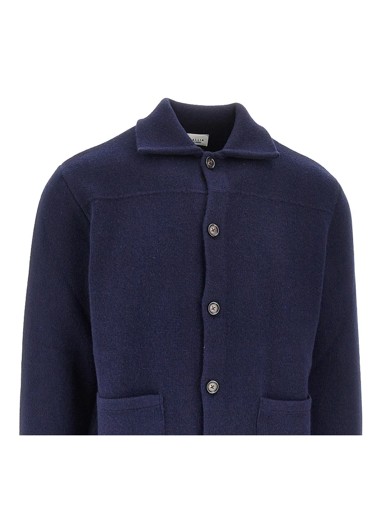 Buttoned wool cardigan alternative
