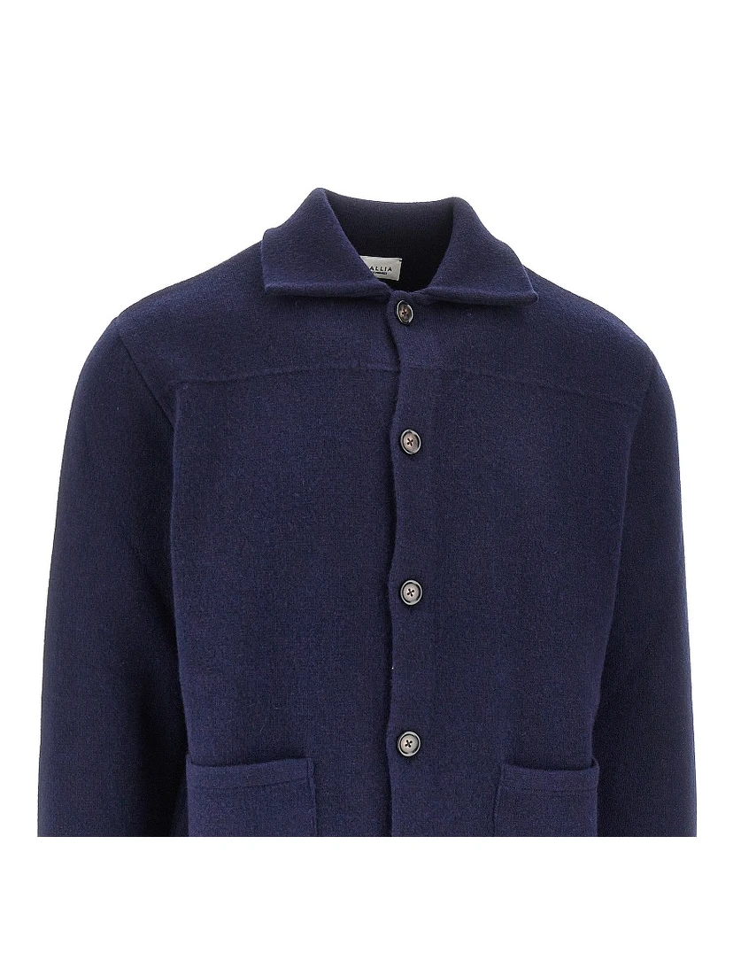 Buttoned wool cardigan