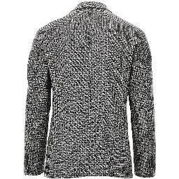 Houndstooth wool double-breasted jacket