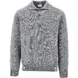 Merino wool polo sweater