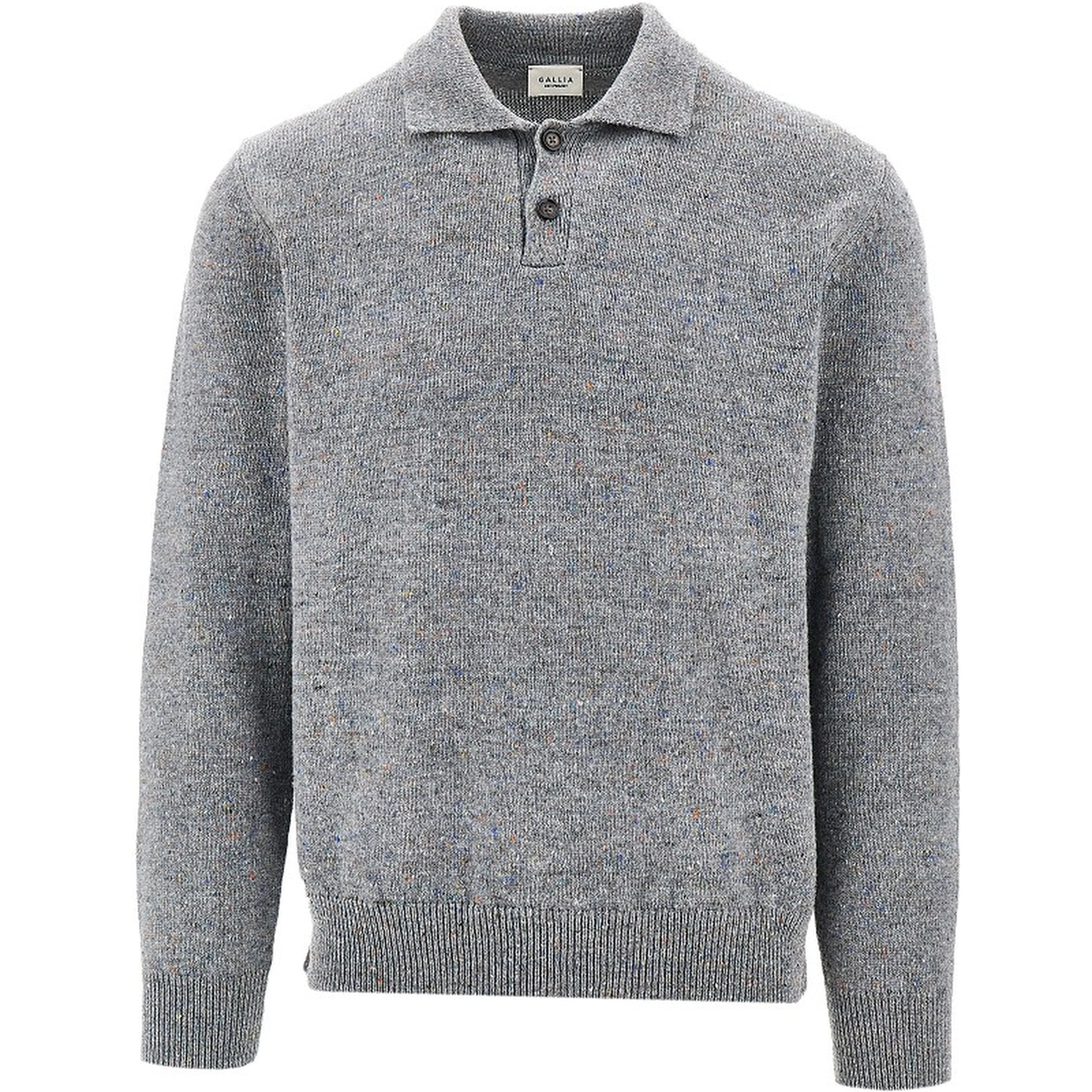 Merino wool polo sweater