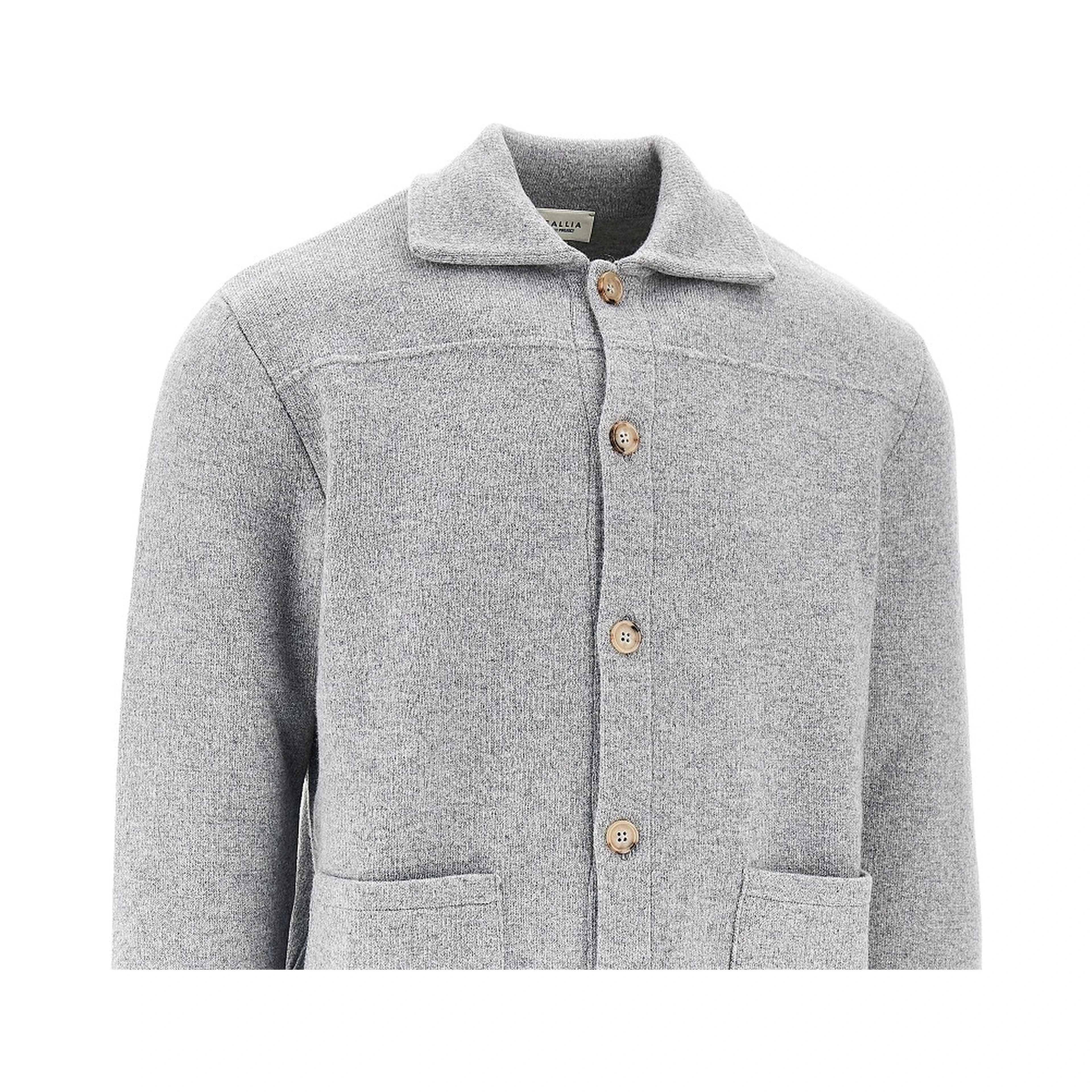 Buttoned wool cardigan